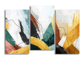 Abstract Yellow Modular (3panel) | Wall Art